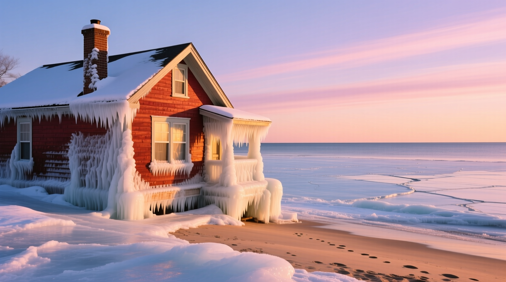 Winter Weather Encases New York Beach House in Four Feet of Ice: A Budget Traveler’s Guide