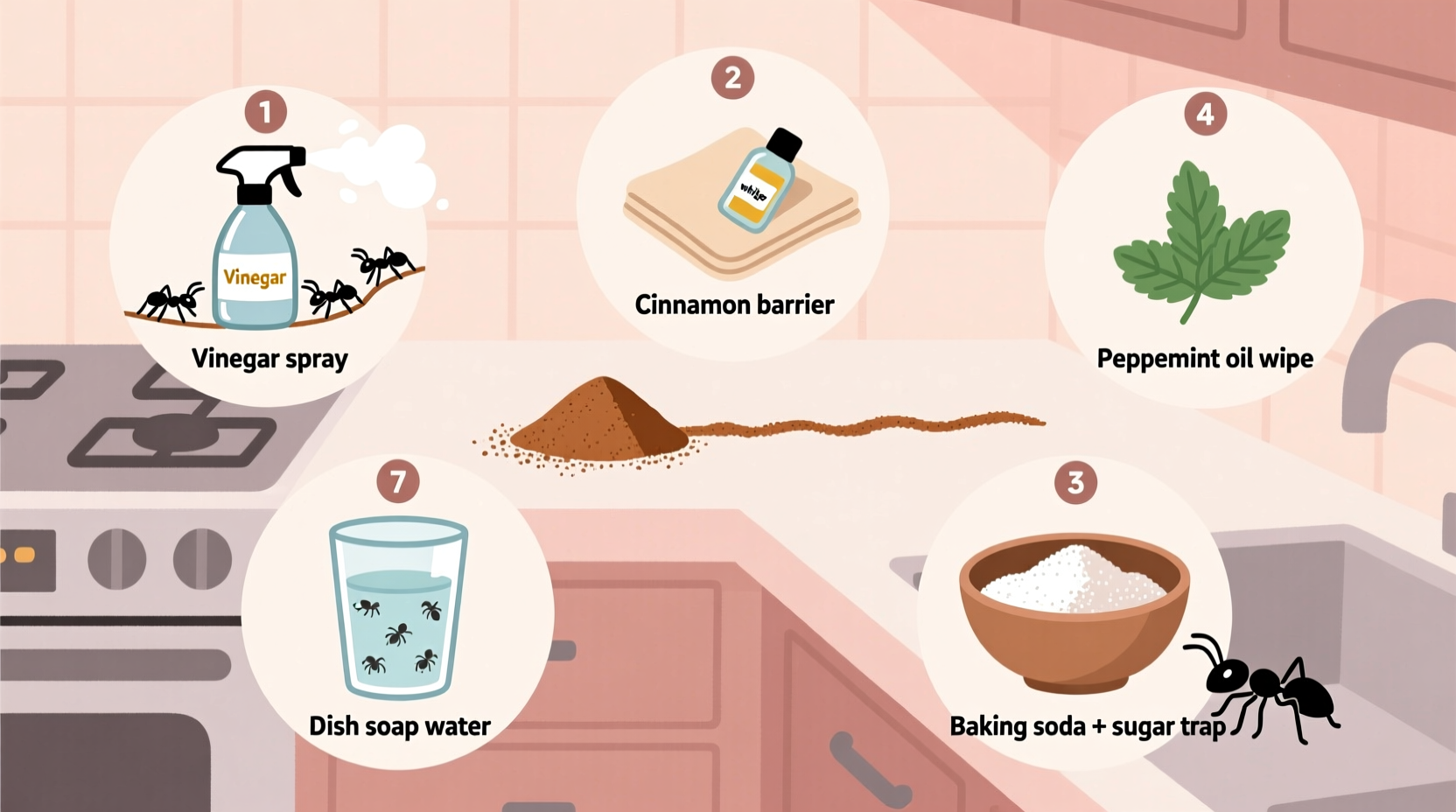 Ant prevention tips using household items