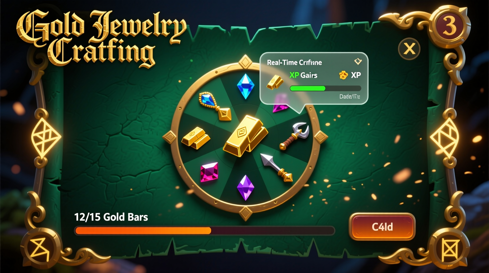 RuneScape 3 gold jewelry crafting interface