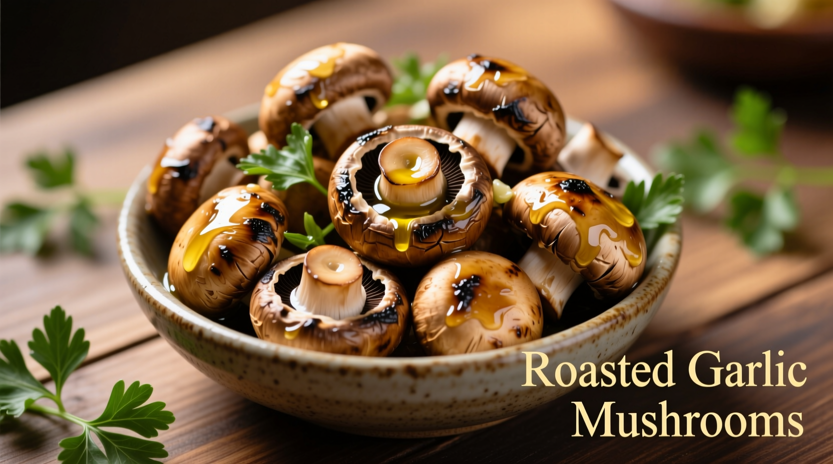 roasted garlic mushrooms