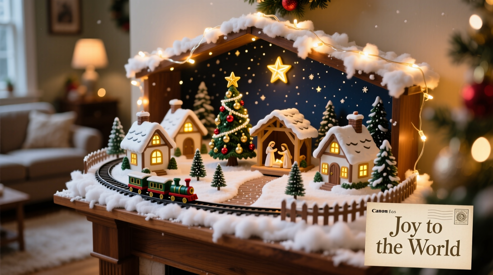 how to display a christmas village