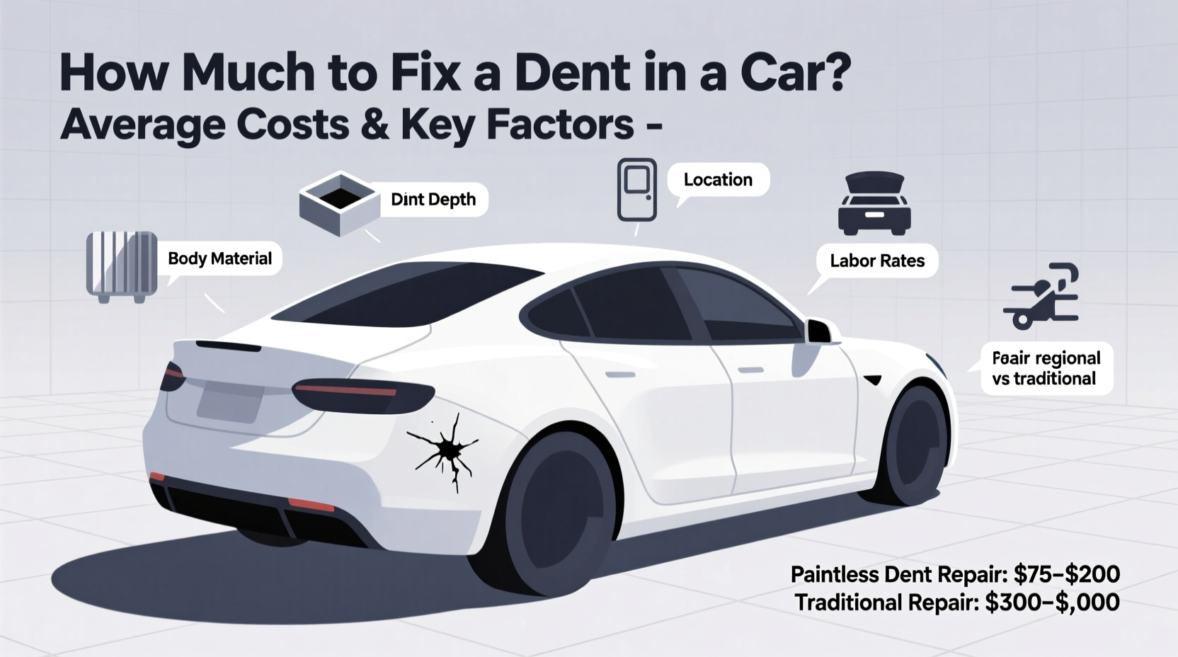 how much to fix dent in car