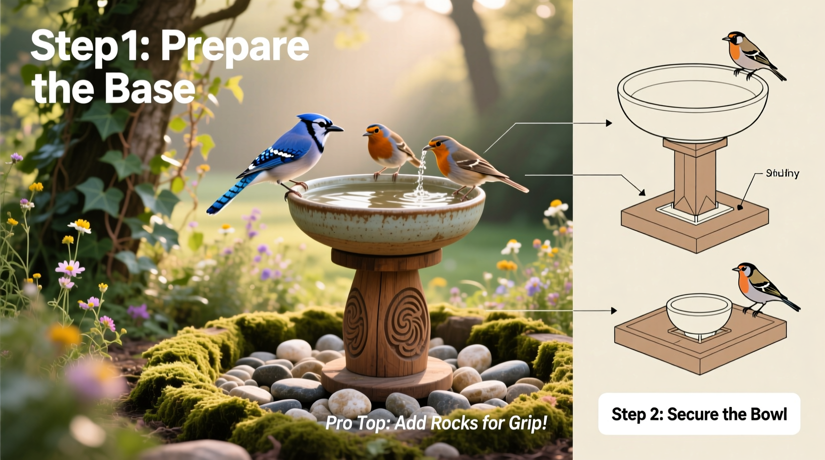 do it yourself bird bath