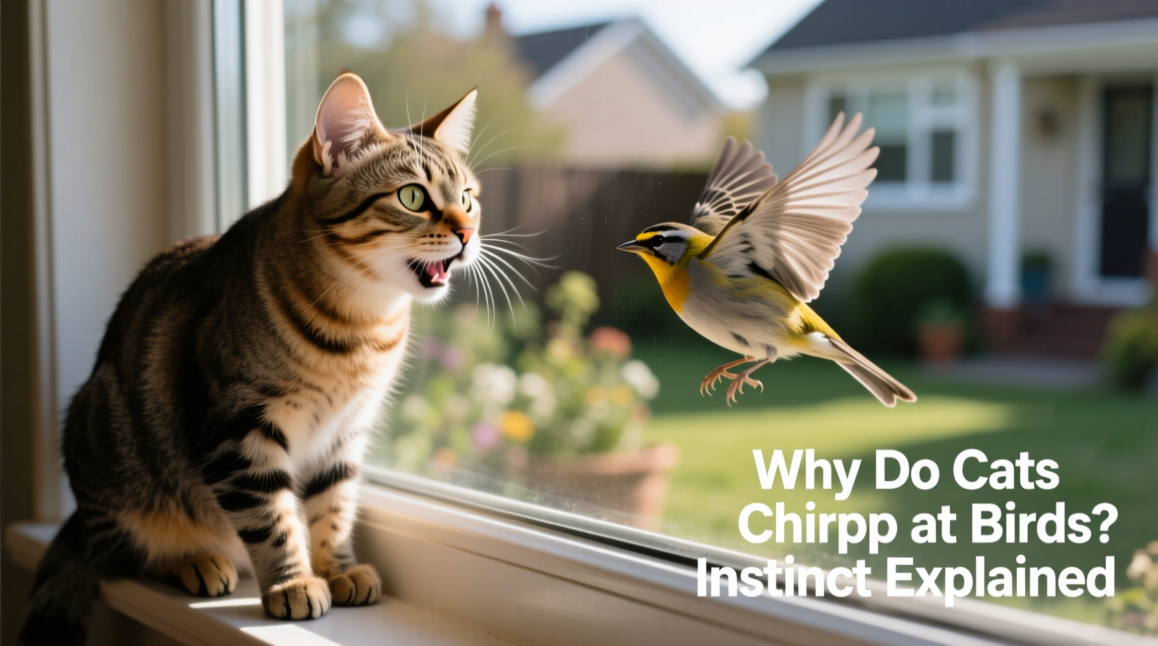 why do cats chirp at birds