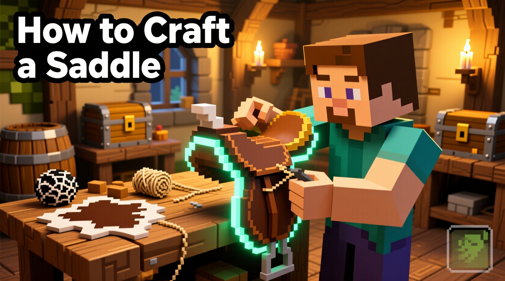 how do you craft a saddle in minecraft