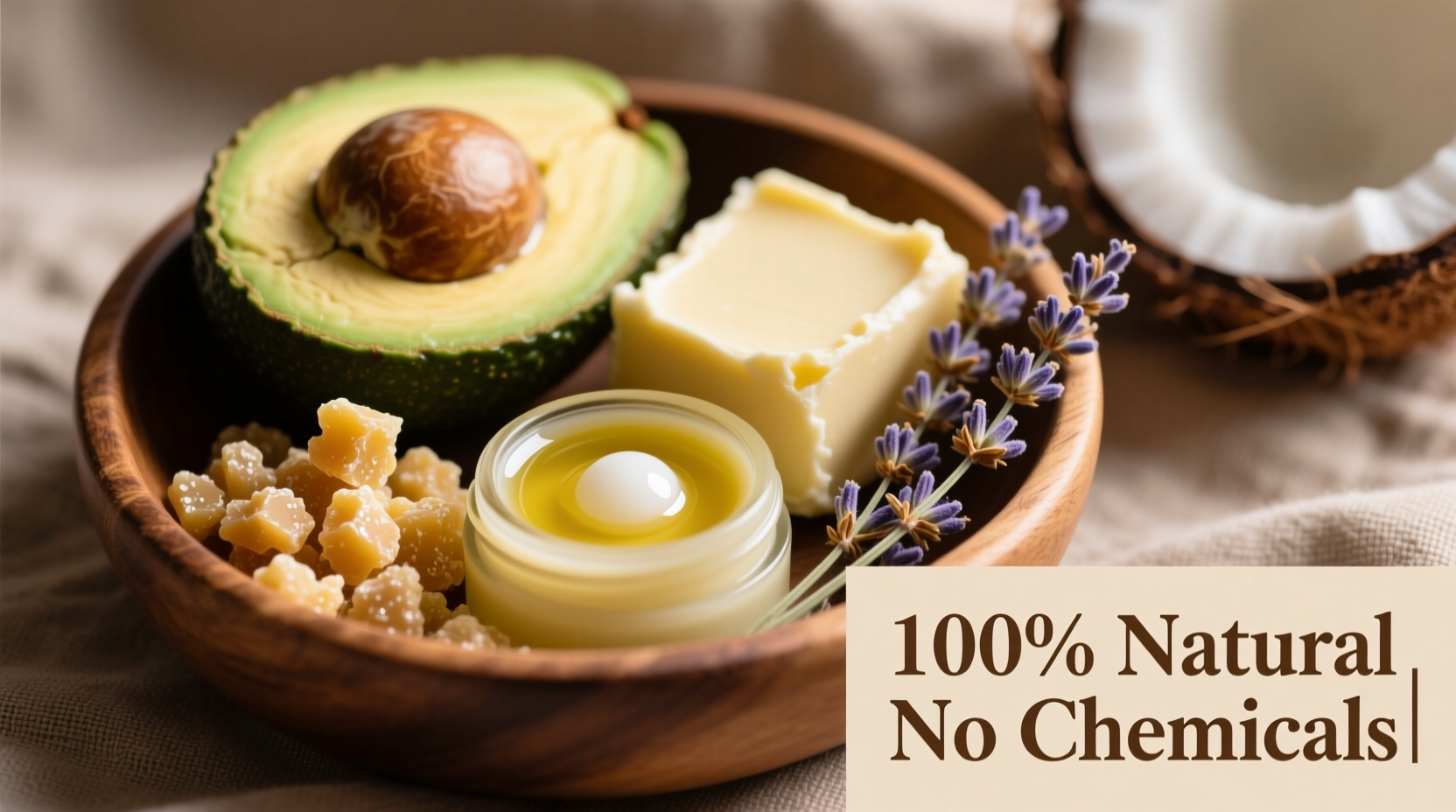 Natural ingredients for homemade lip balm