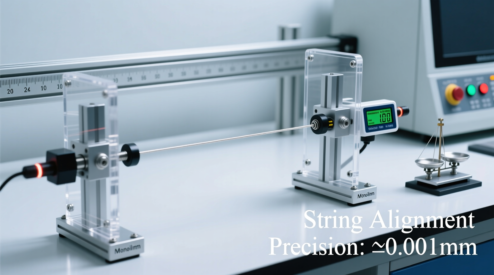 String method alignment measurement setup