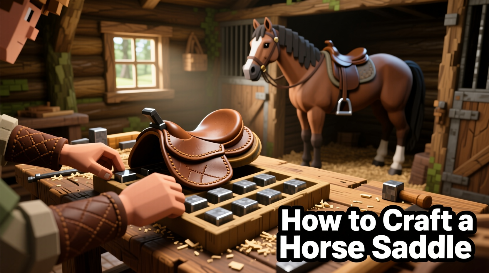 how do you craft a horse saddle in minecraft
