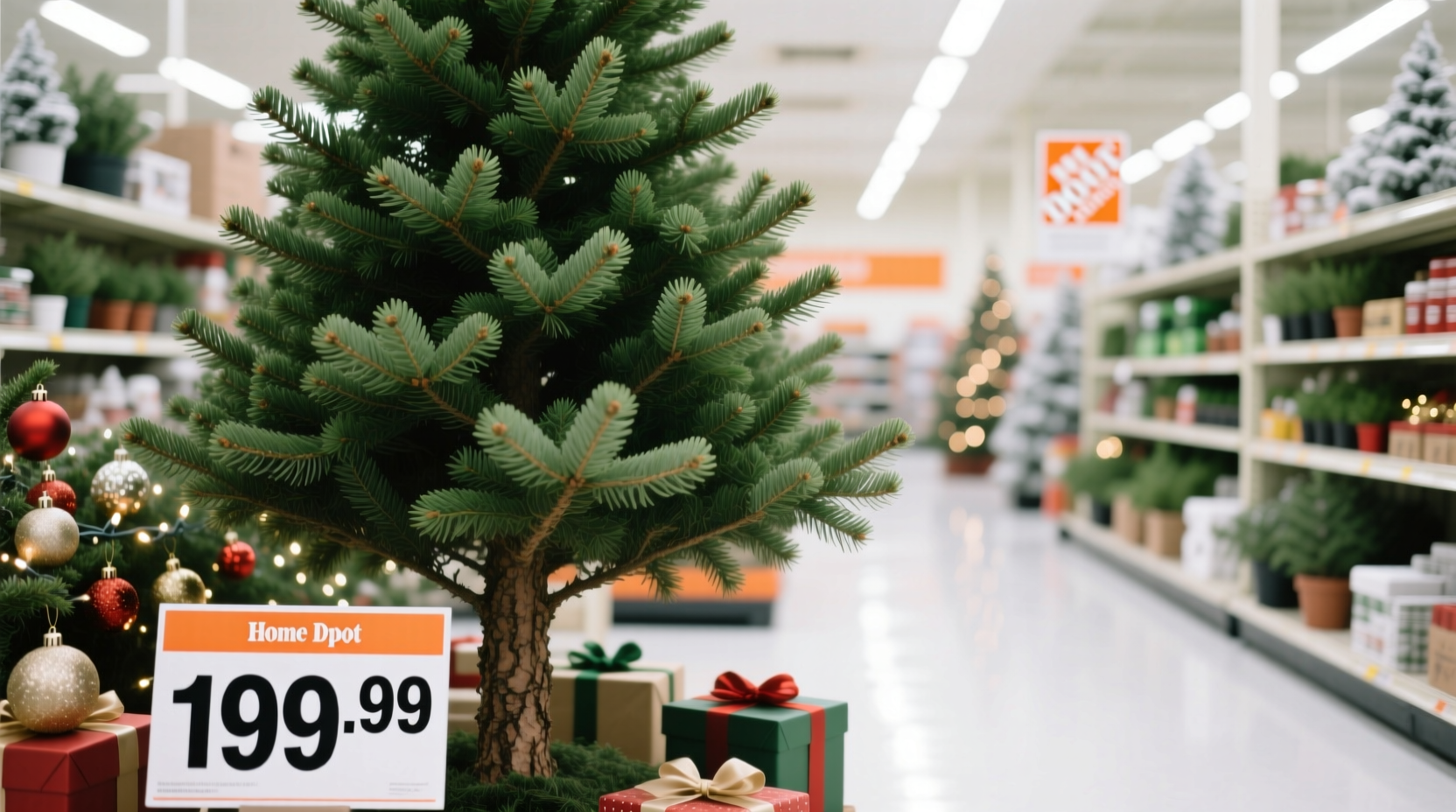 how much are home depots christmas trees