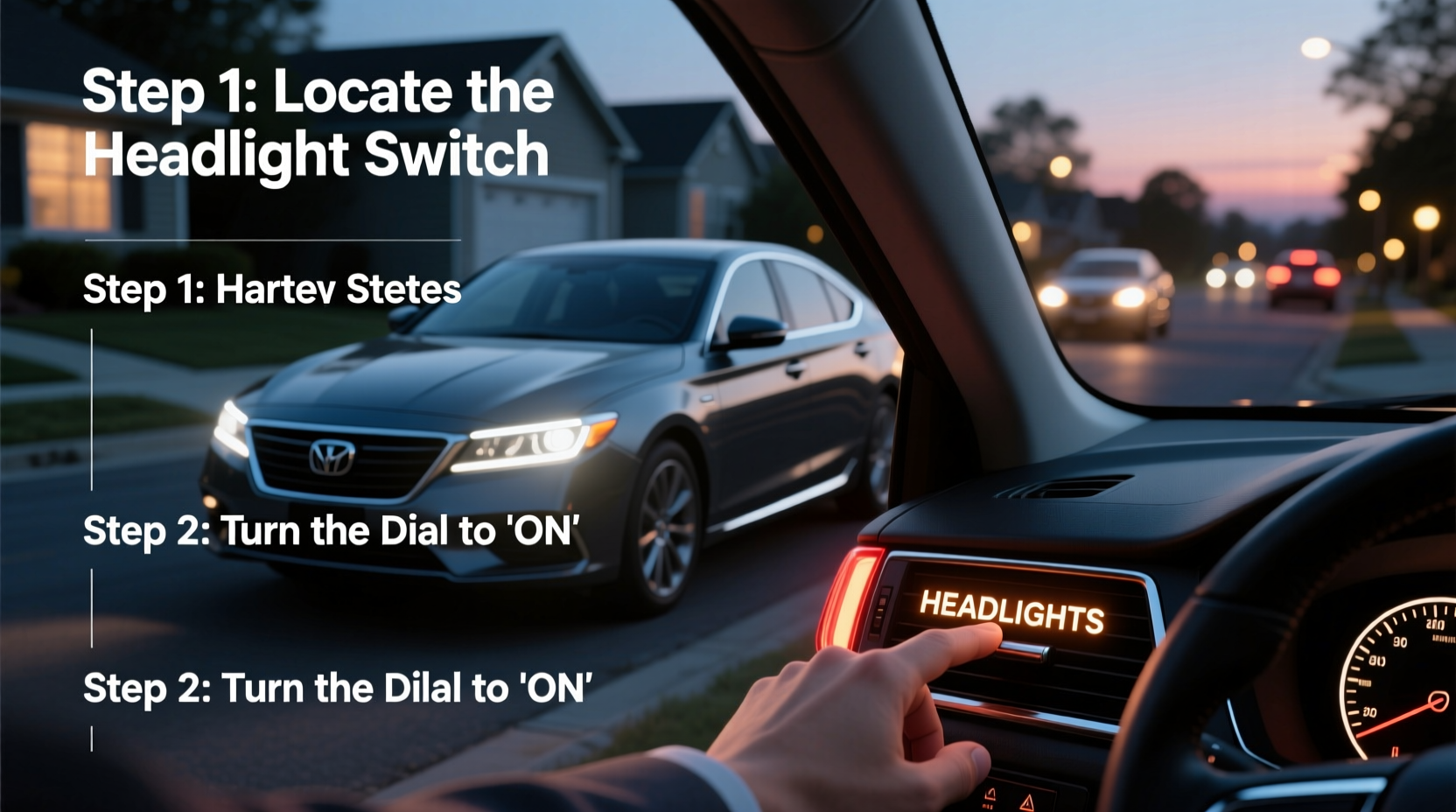 how to turn on car lights