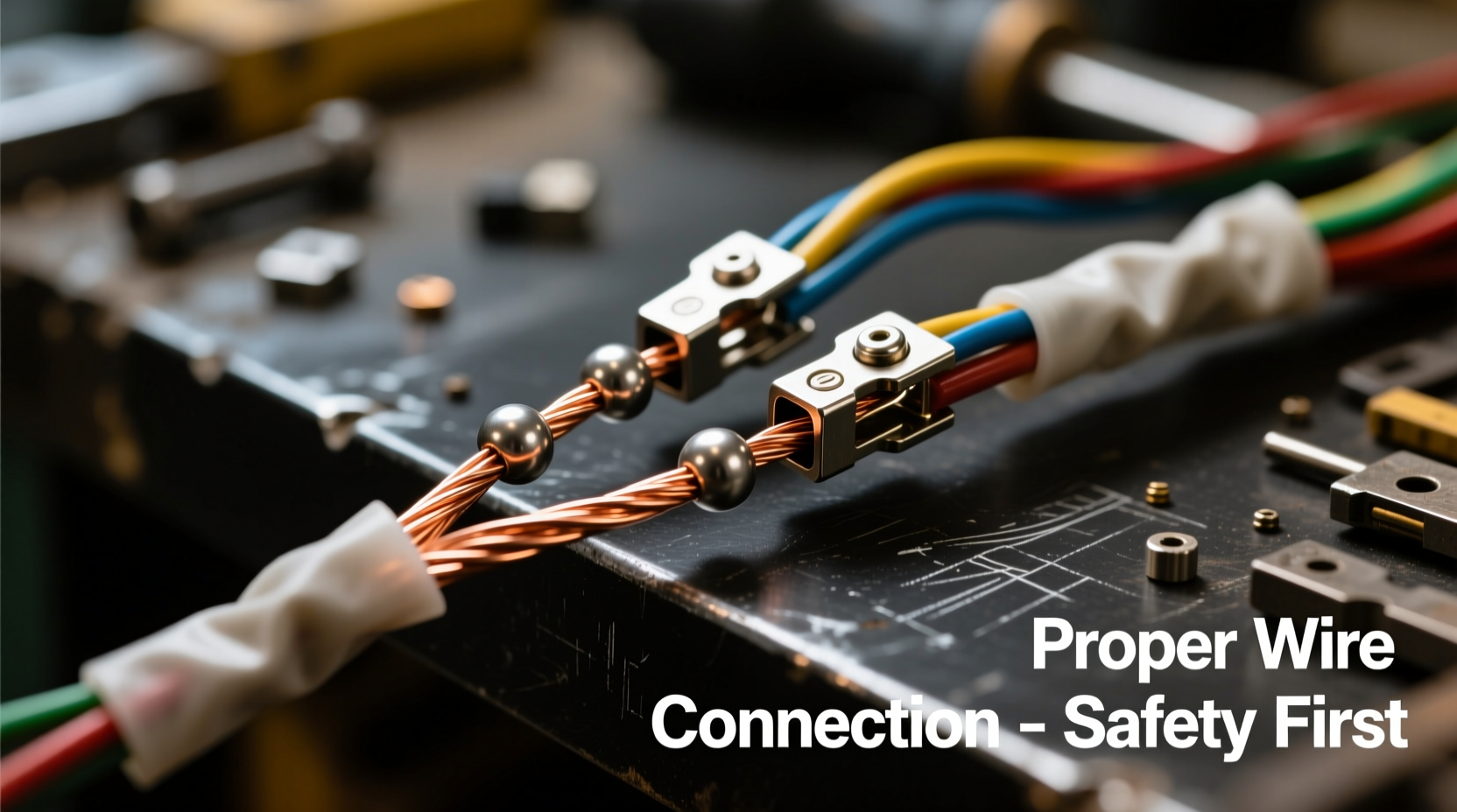 Close-up of proper wire connections for homemade swinger clips