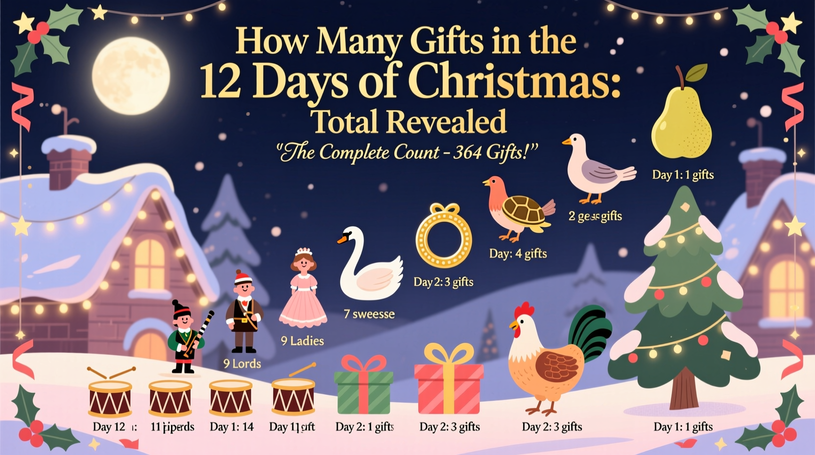 how many gifts 12 days of christmas