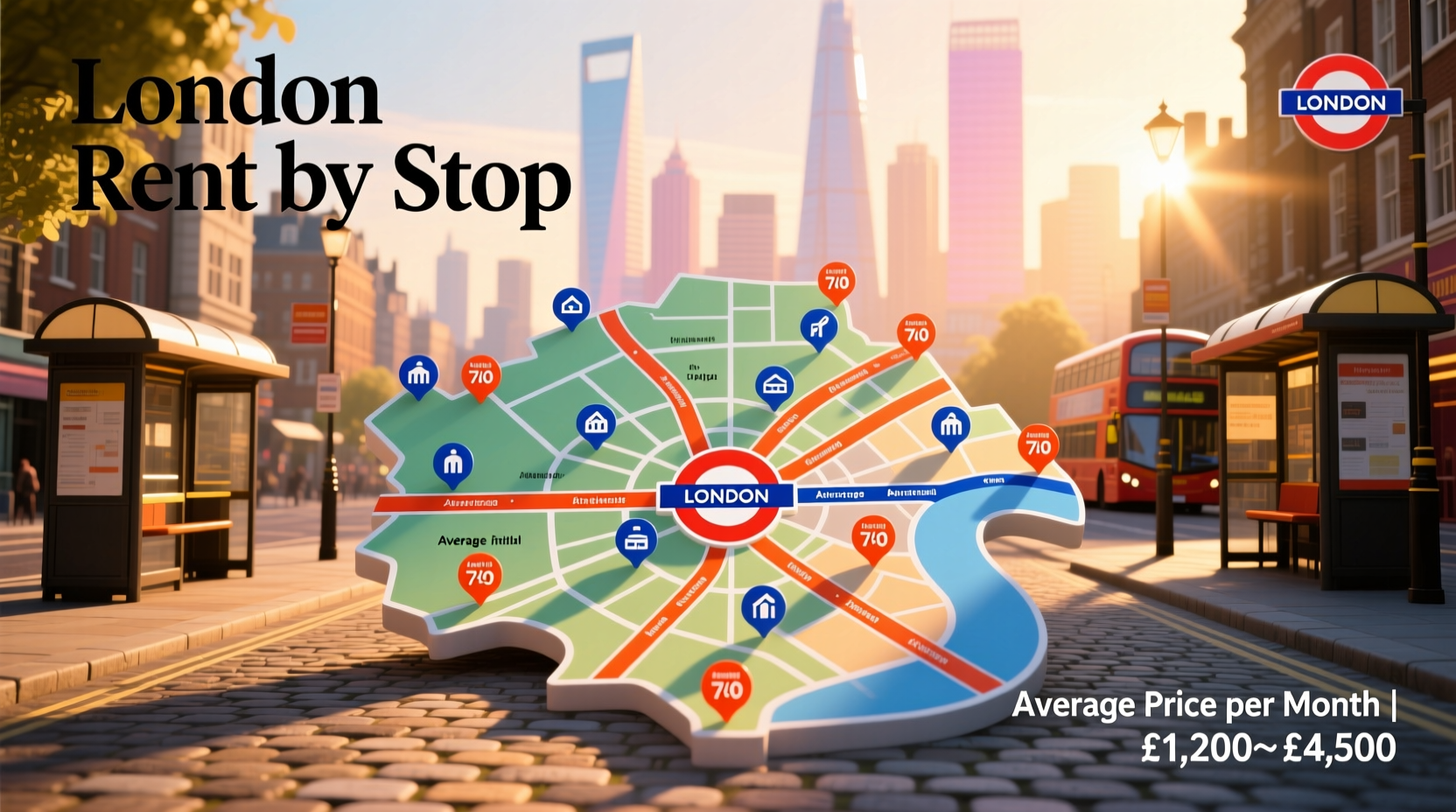 Map London Underground Shows Average Rent Price Every Stop: Budget Travel Guide