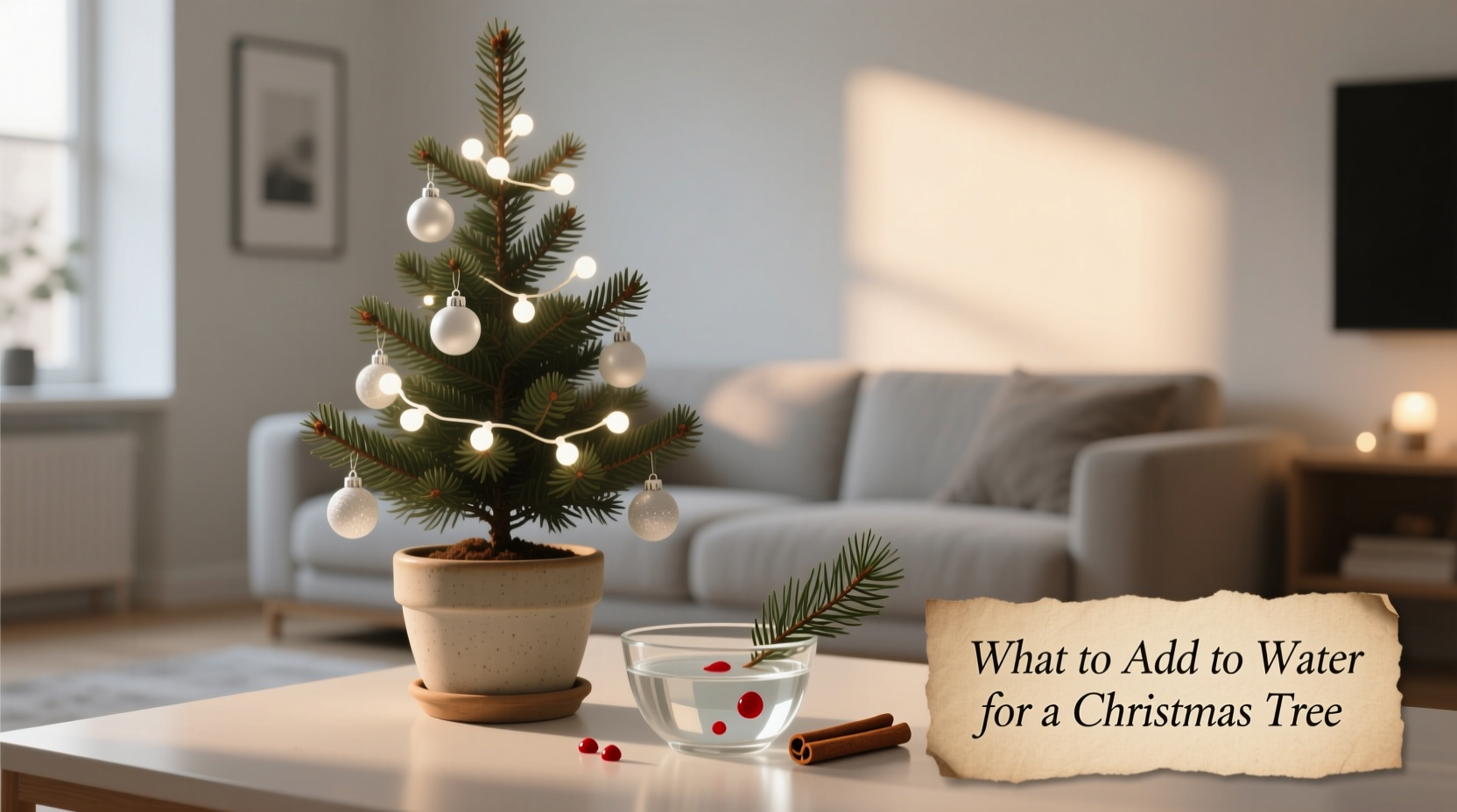 what to add to water a christmas tree