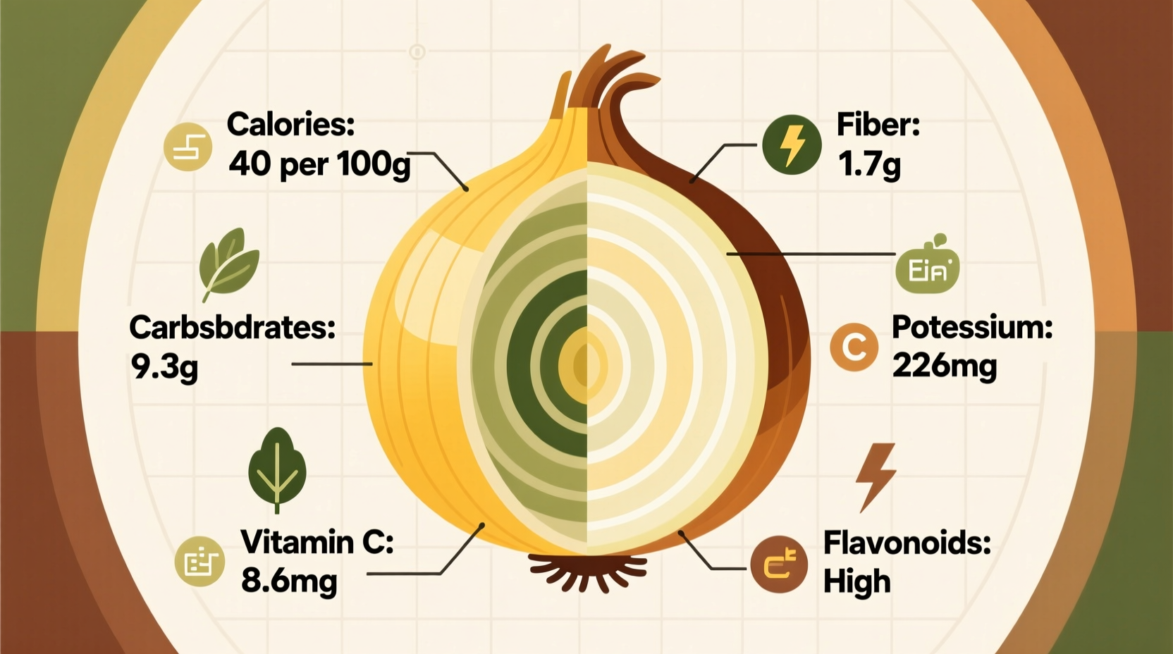 nutritional value of a yellow onion