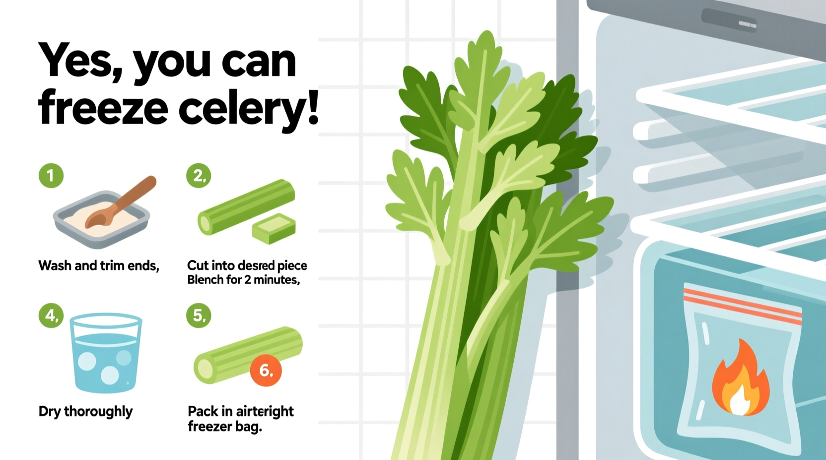 can i freeze celery