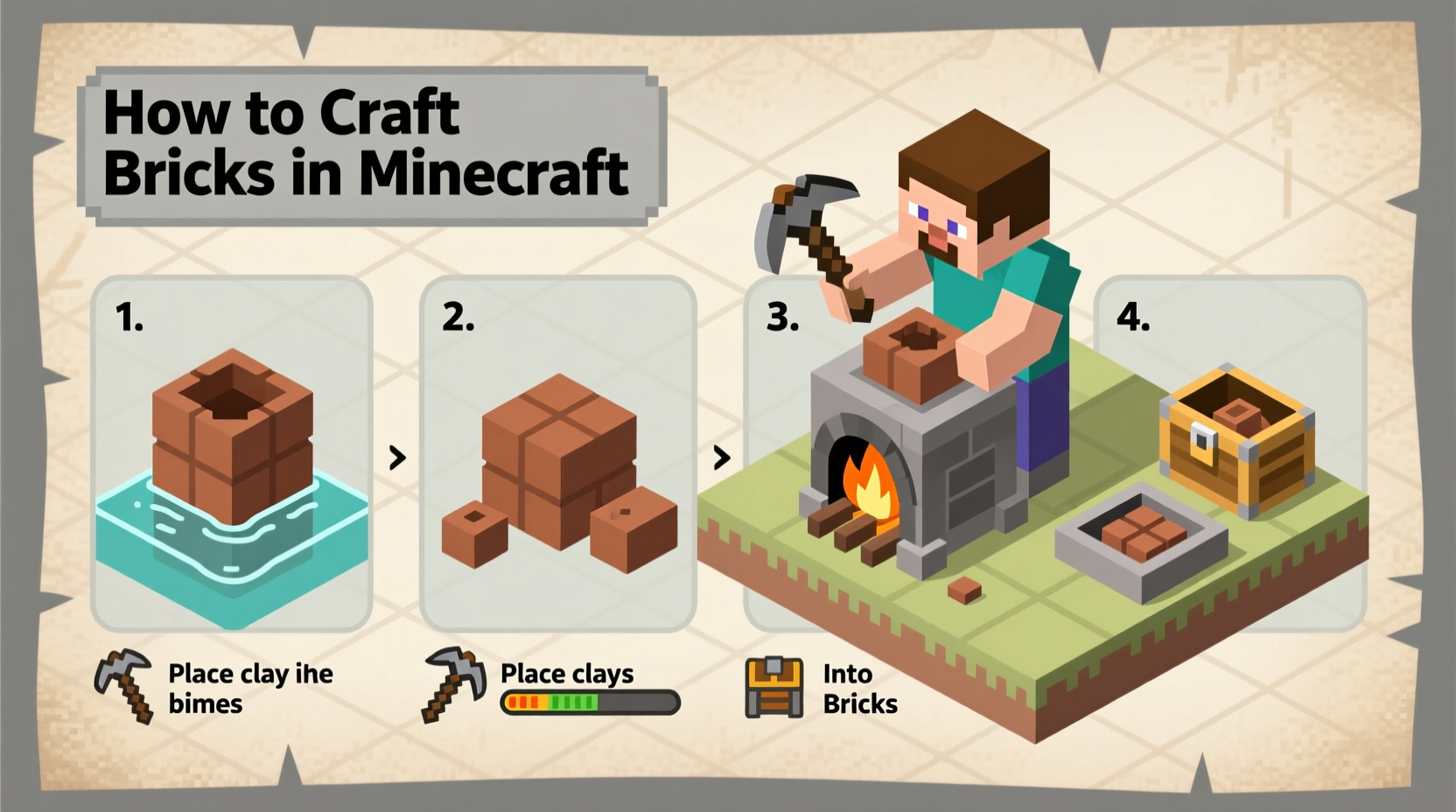 how to craft bricks in minecraft