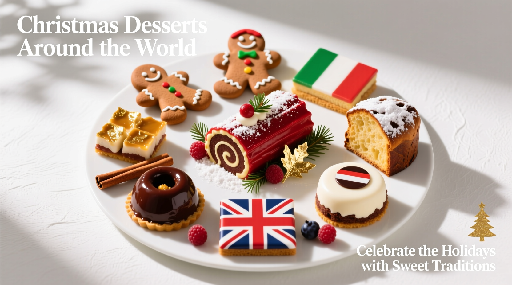 Popular Christmas Desserts Around the World Infographic Guide