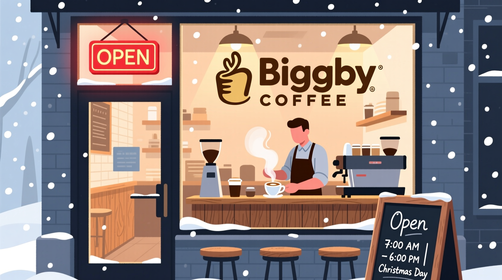 is biggby open on christmas