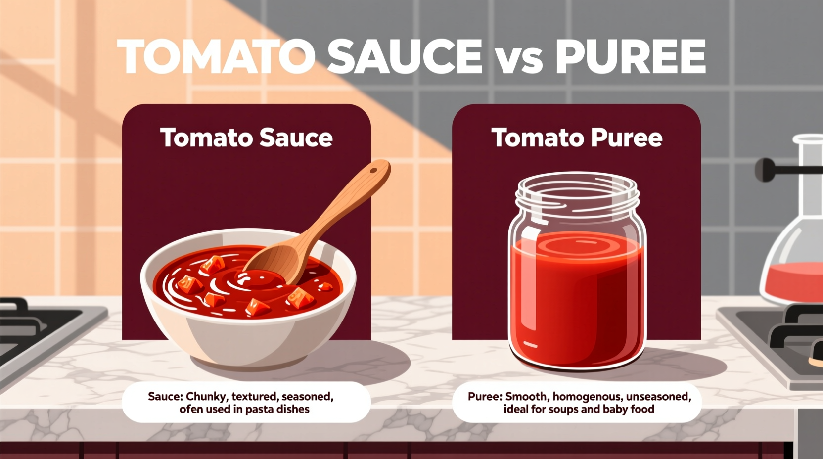 difference between tomato sauce and puree