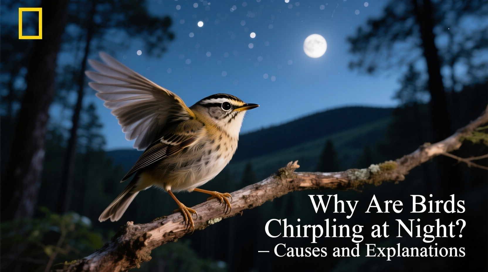 why are birds chirping at night