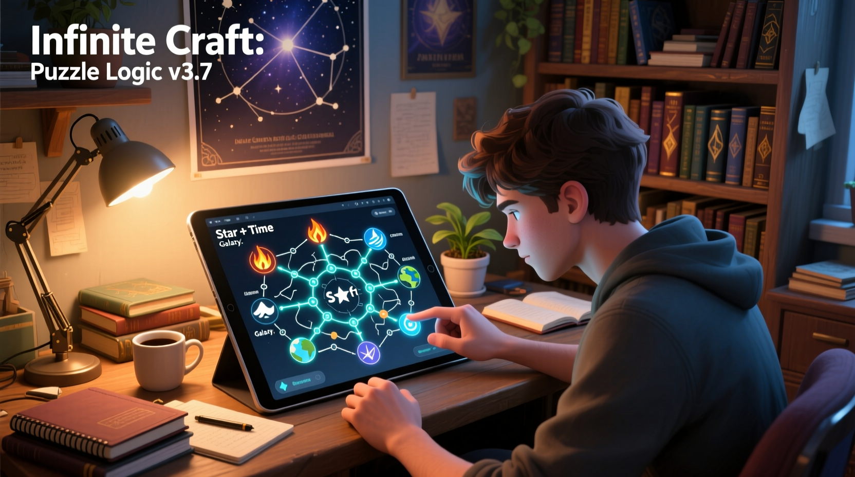 Player using concept mapping for difficult Infinite Craft combinations