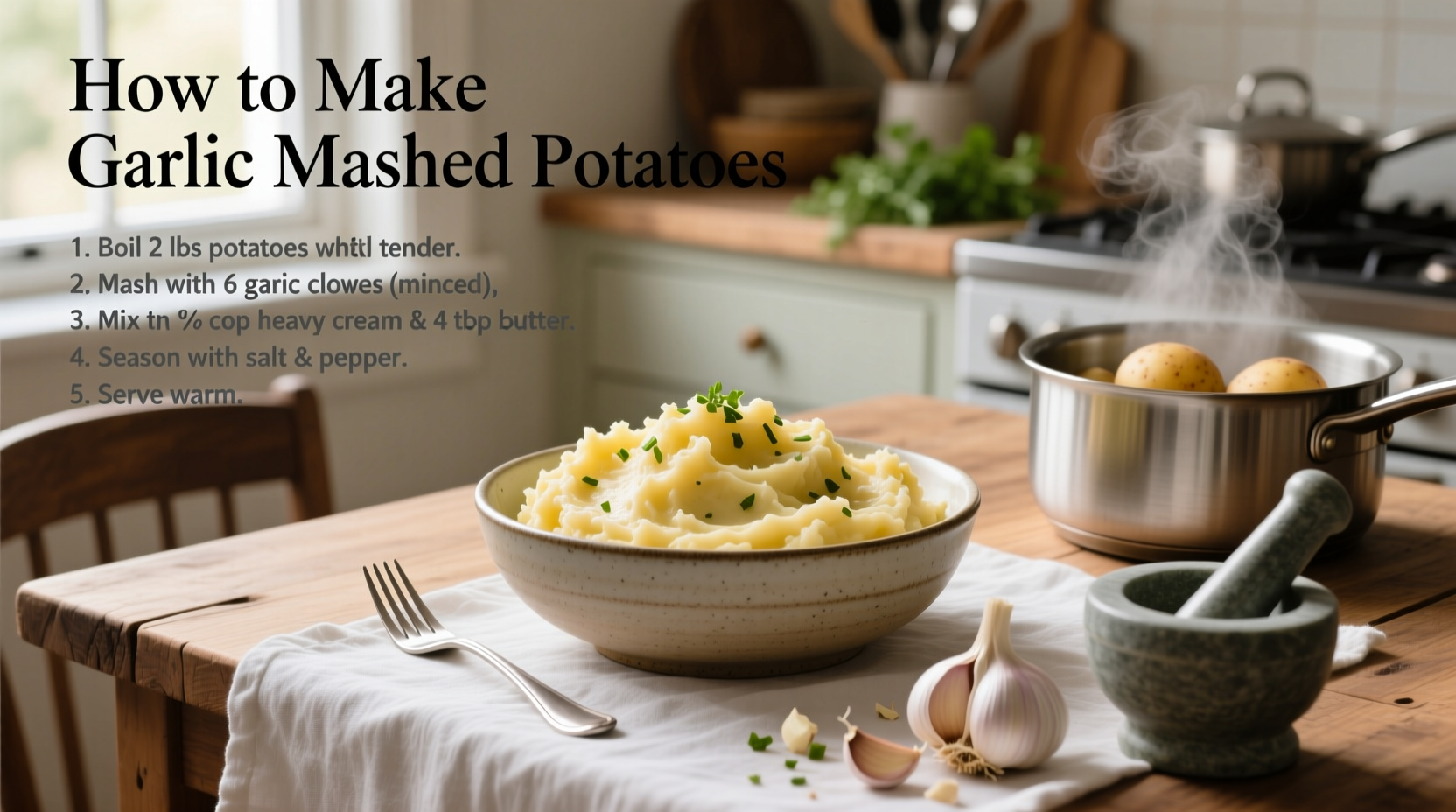 how make garlic mashed potatoes