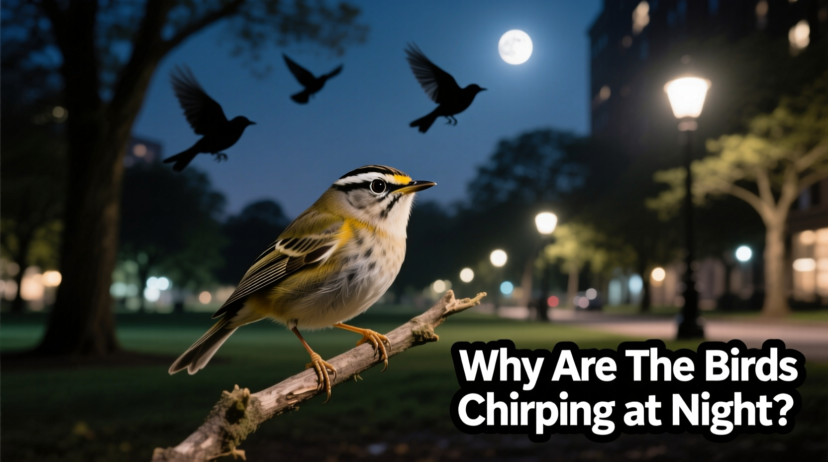 why are the birds chirping at night