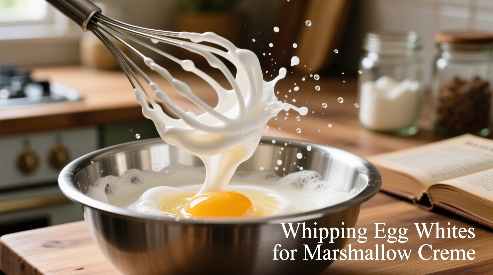 Whipping egg whites for marshmallow creme