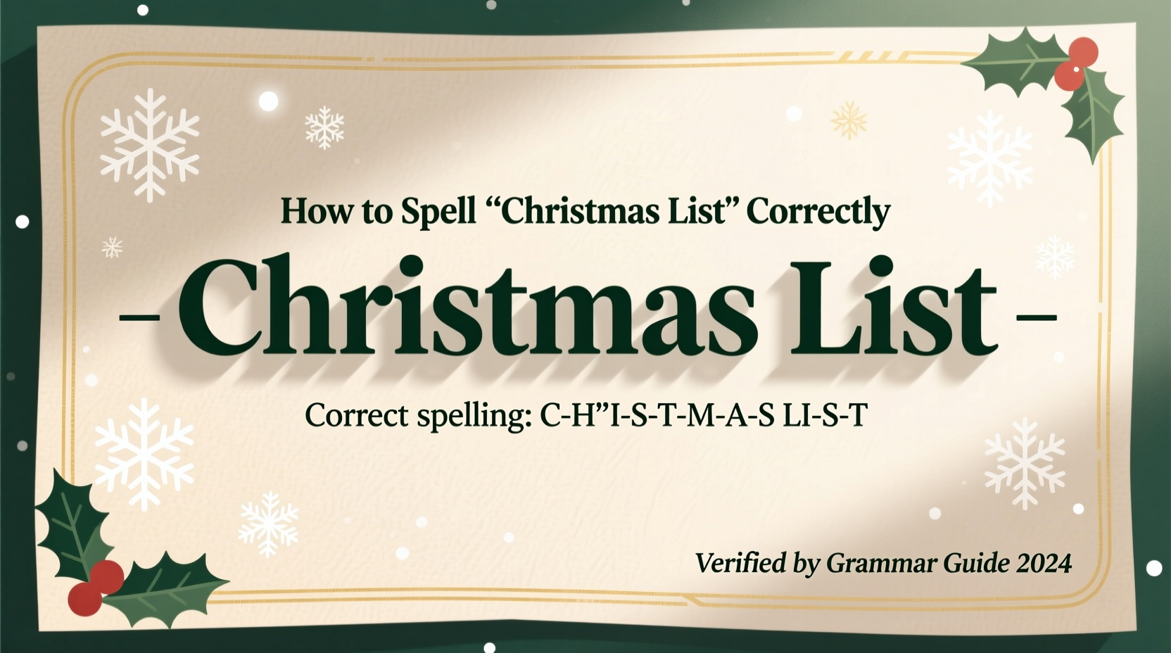 how do you spell christmas list