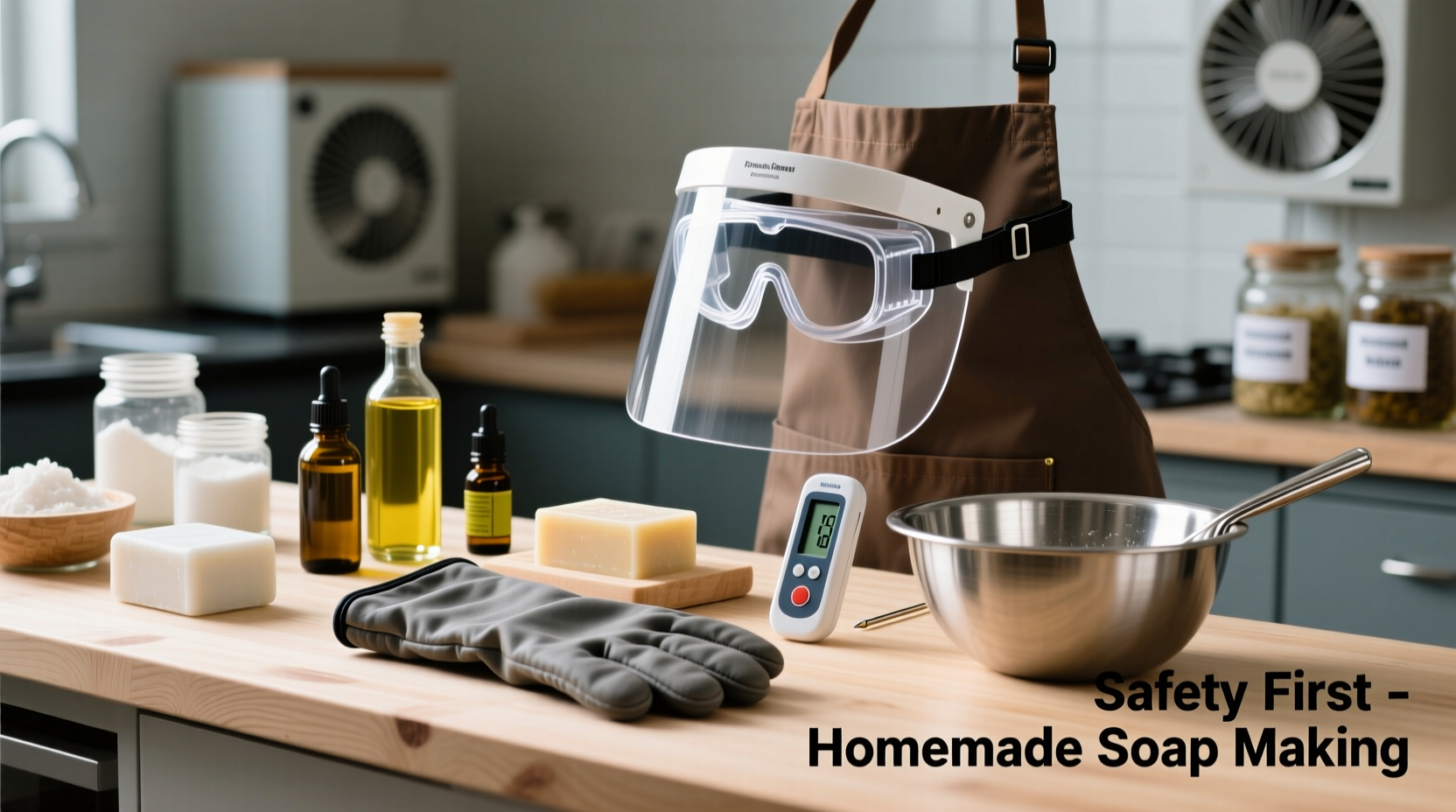 Homemade soap making safety equipment