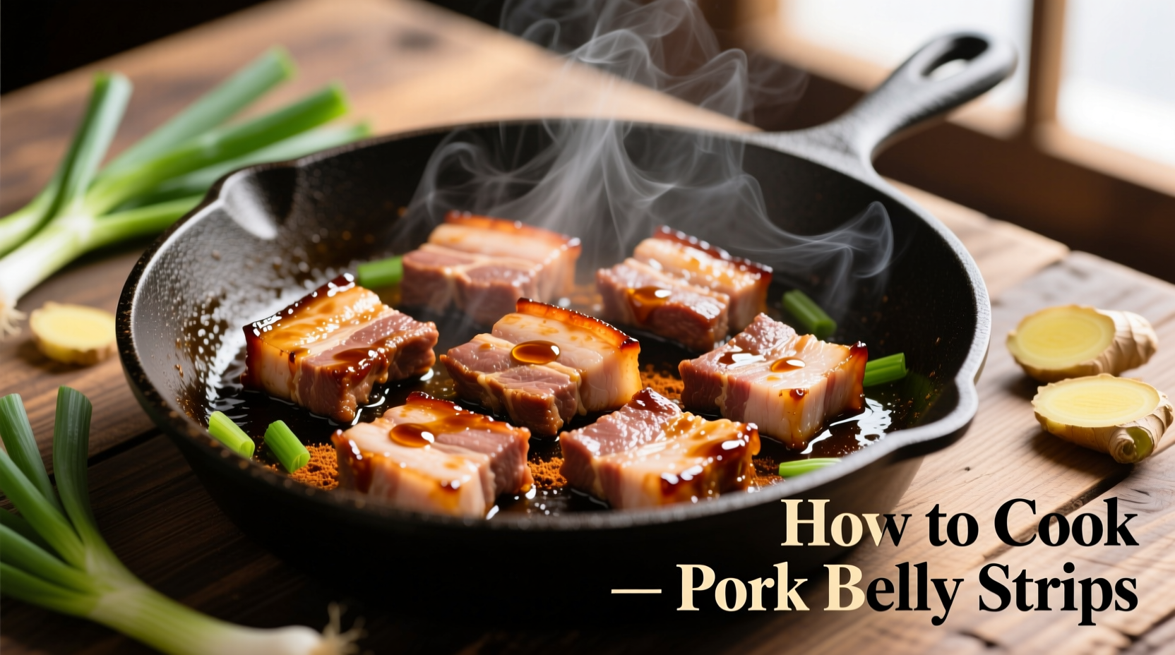 how to cook pork belly strips