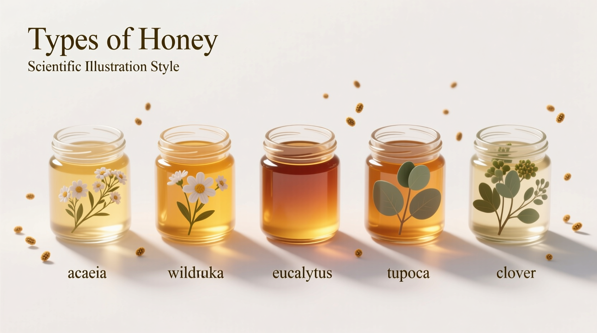 Honey①.④.①⑤.大、中、各5個②.⑤.⑩大各2個 Types of Honey: Complete Guide to Varieties & Uses