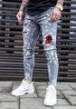 Men's grey ripped jeans | Trousers and pants for men