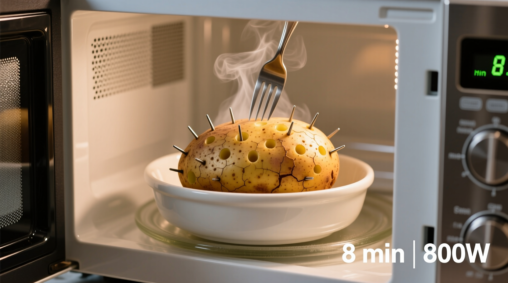 how long do i bake a potato in microwave