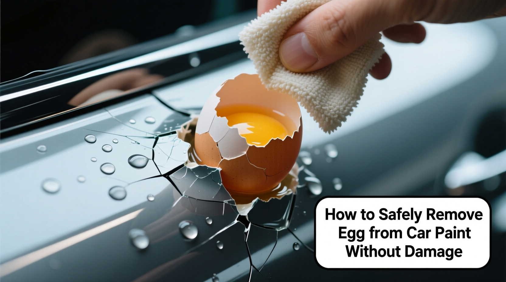 how to get egg off car