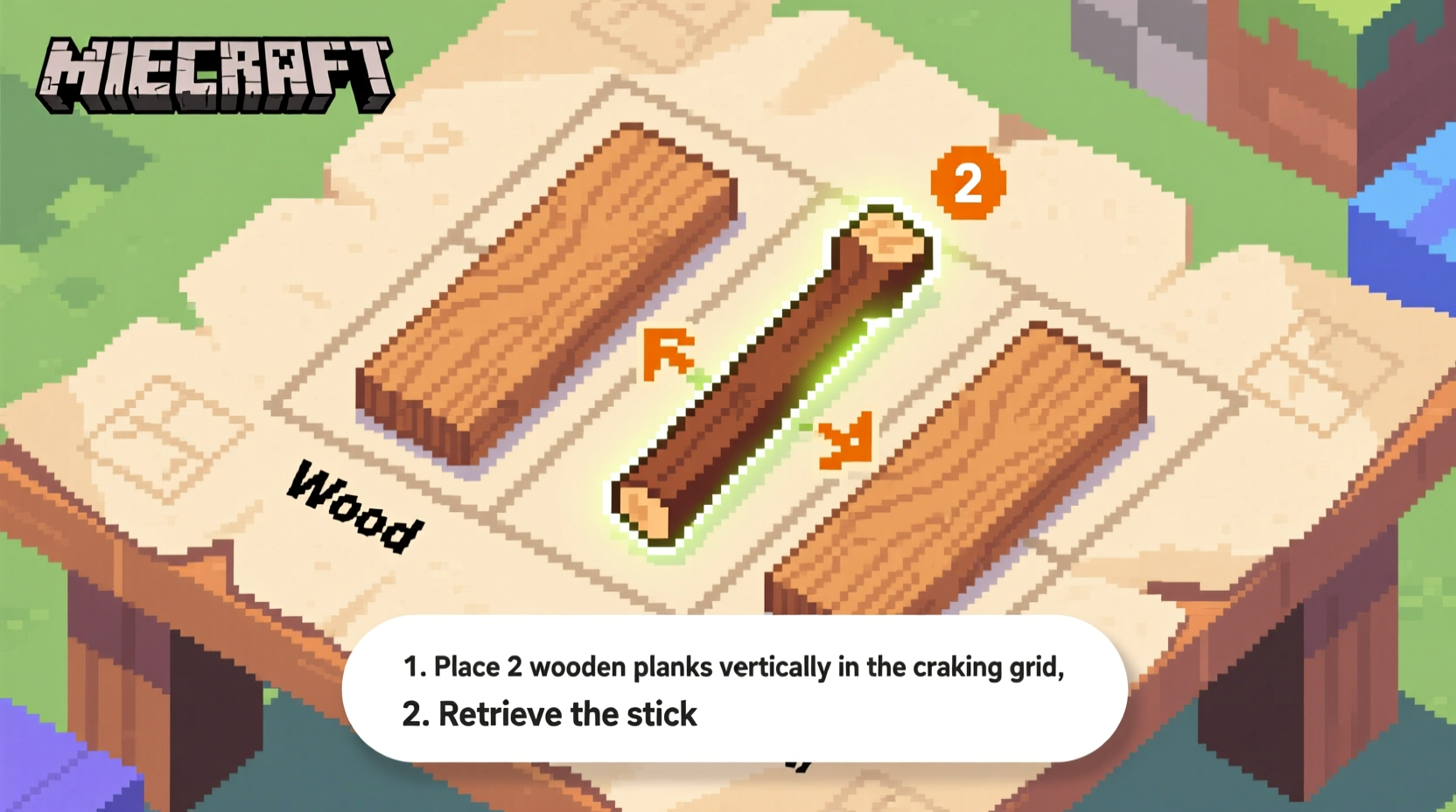 how to craft a stick in minecraft