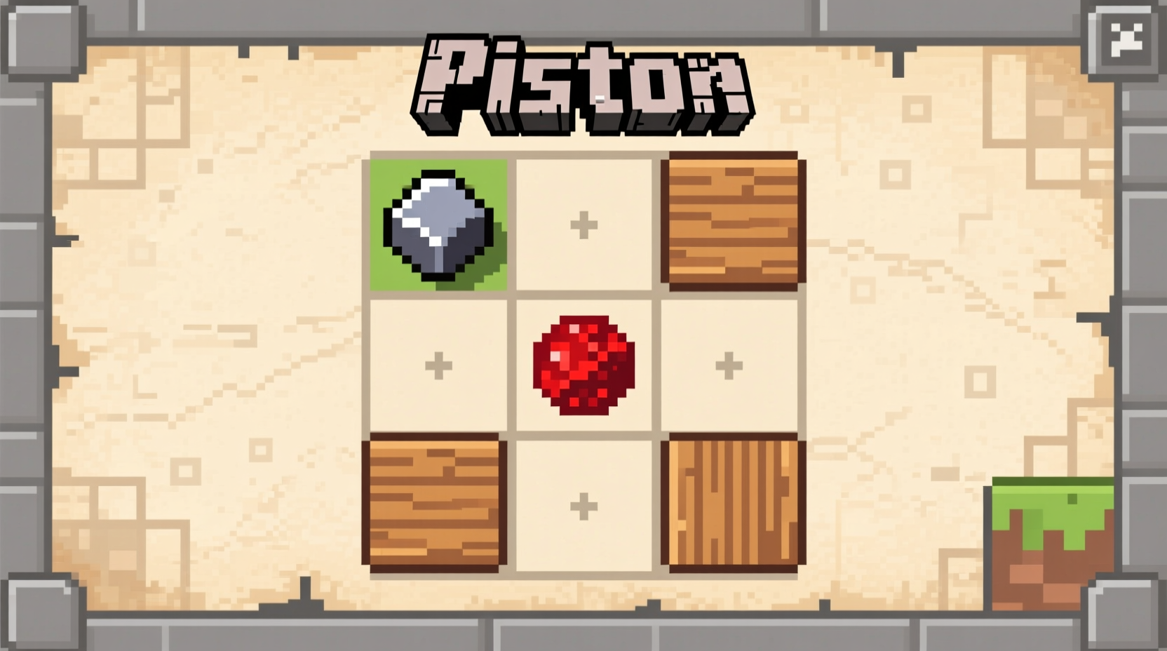 Minecraft piston recipe layout in crafting grid