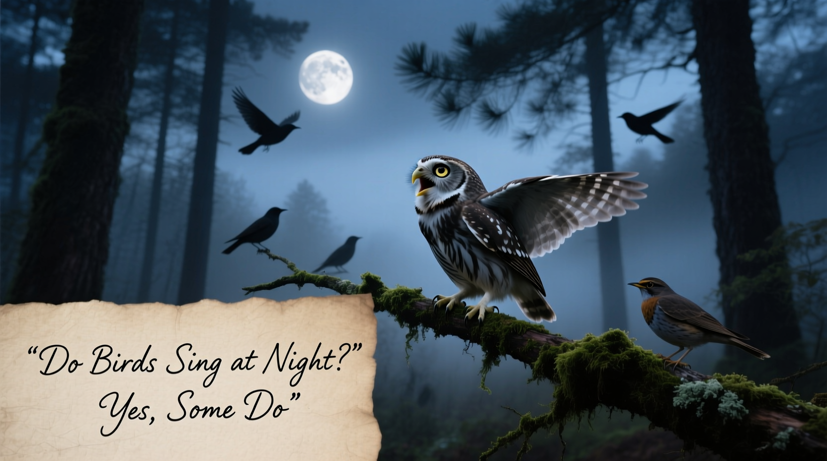 do birds sing at night