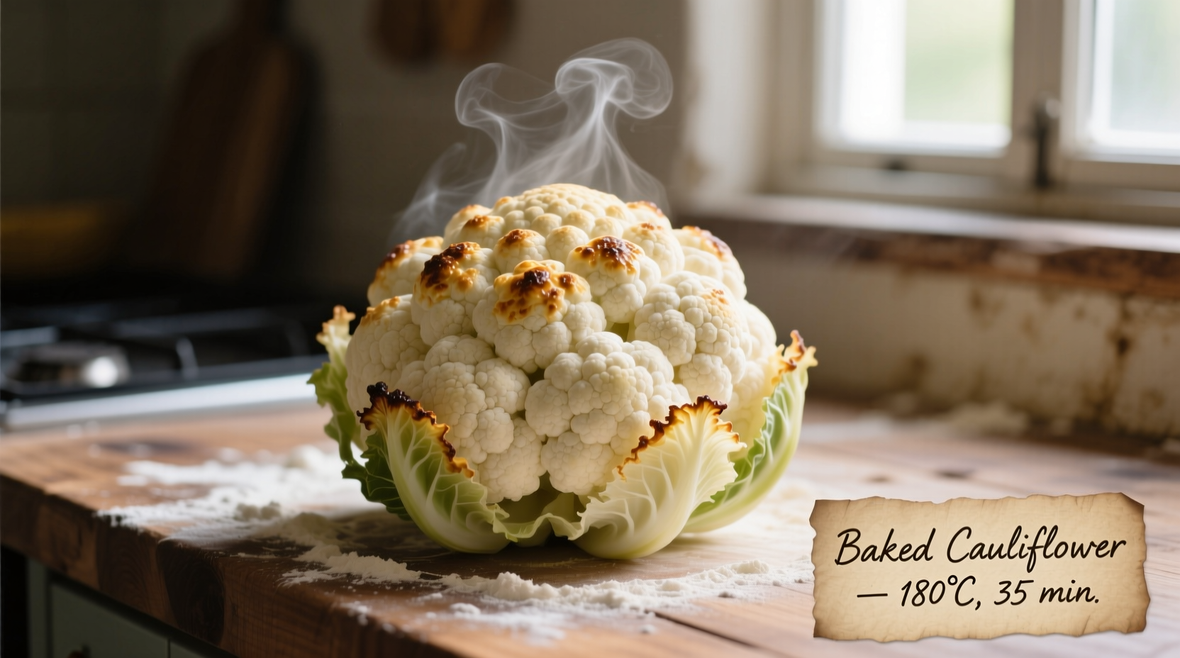 cauliflower head baked