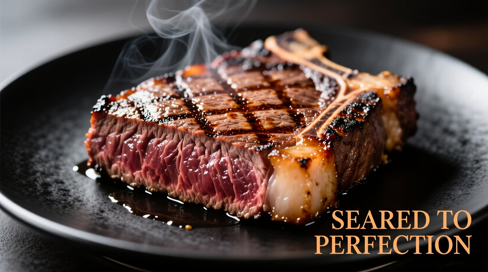 Perfectly seared beef skirt steak with char marks