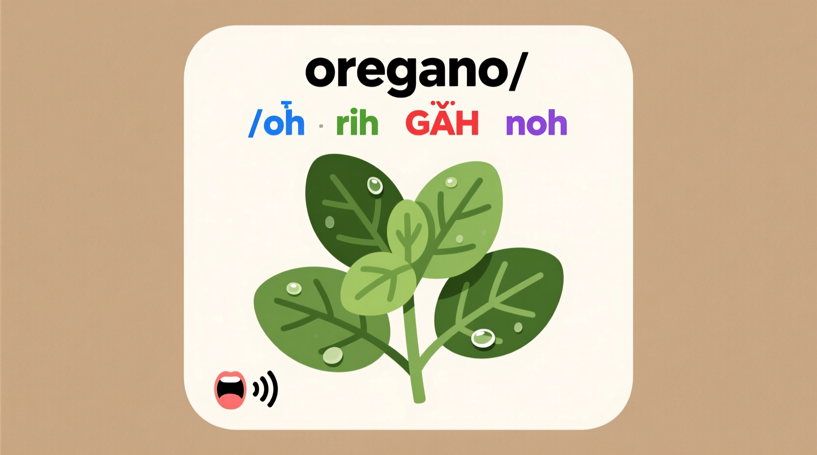 oregano pronunciation