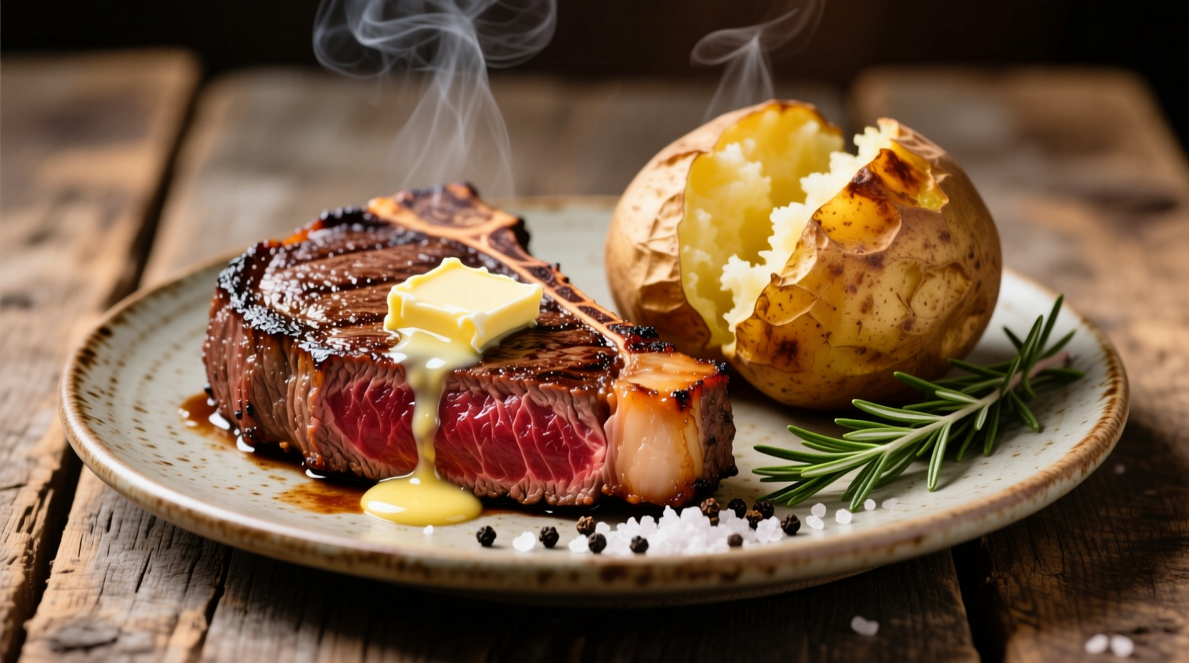 steak and baked potato