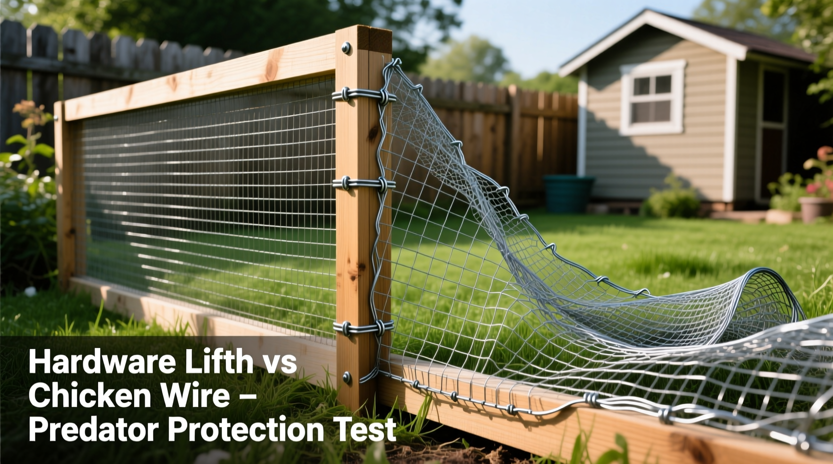Hardware cloth versus chicken wire comparison for predator protection
