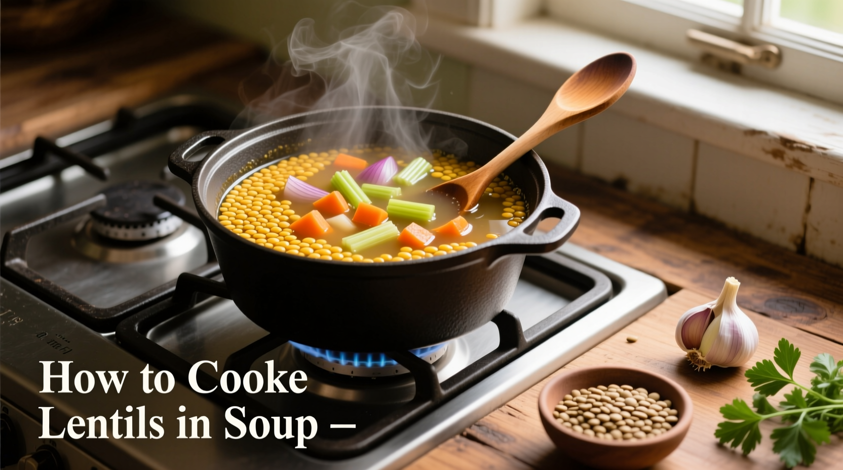 how do you cook lentils in soup