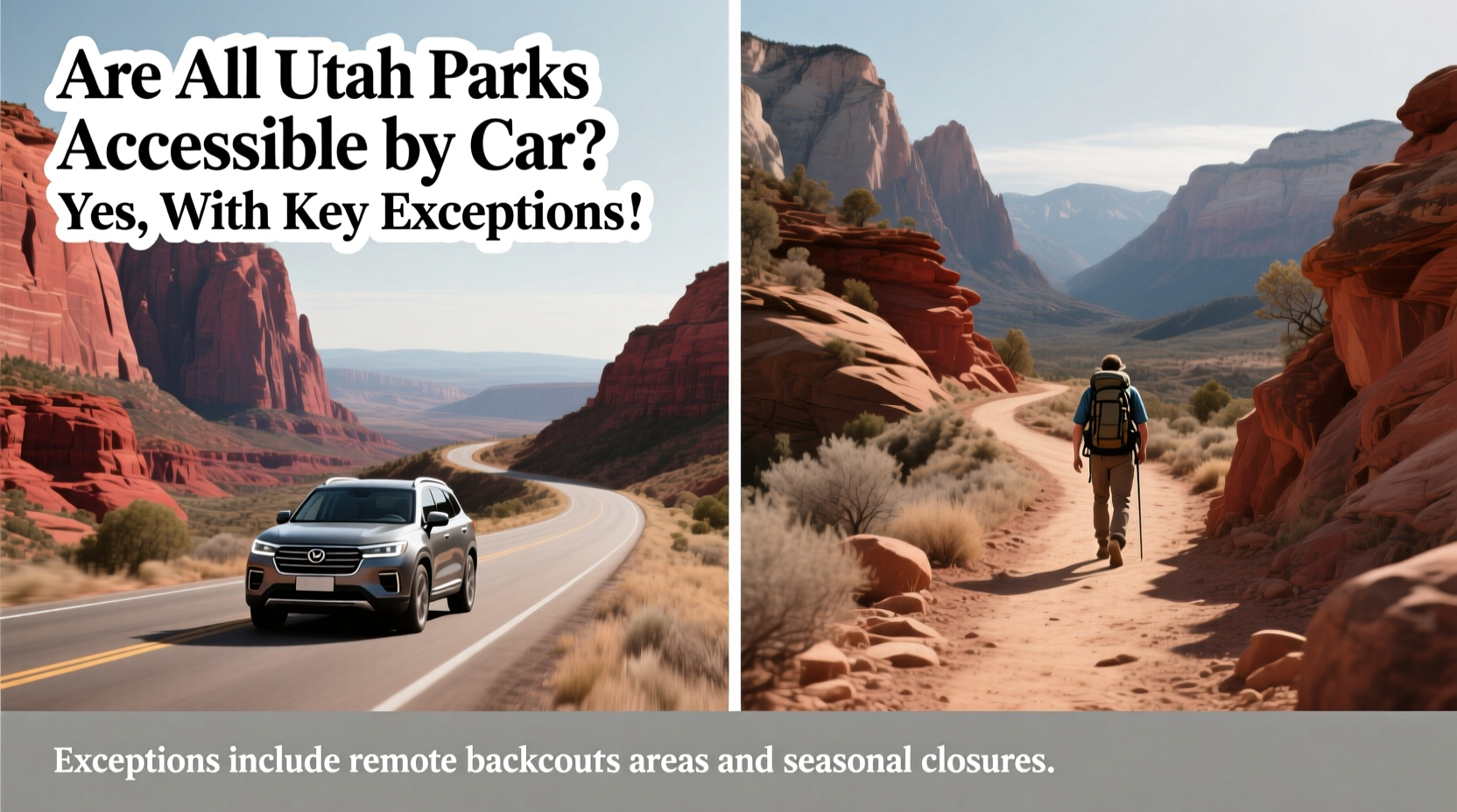 are all the utah parks accessible by car