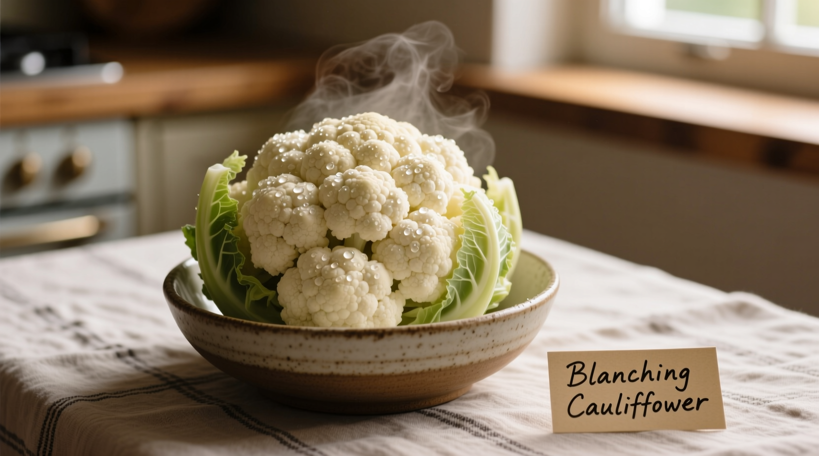 blanching cauliflower