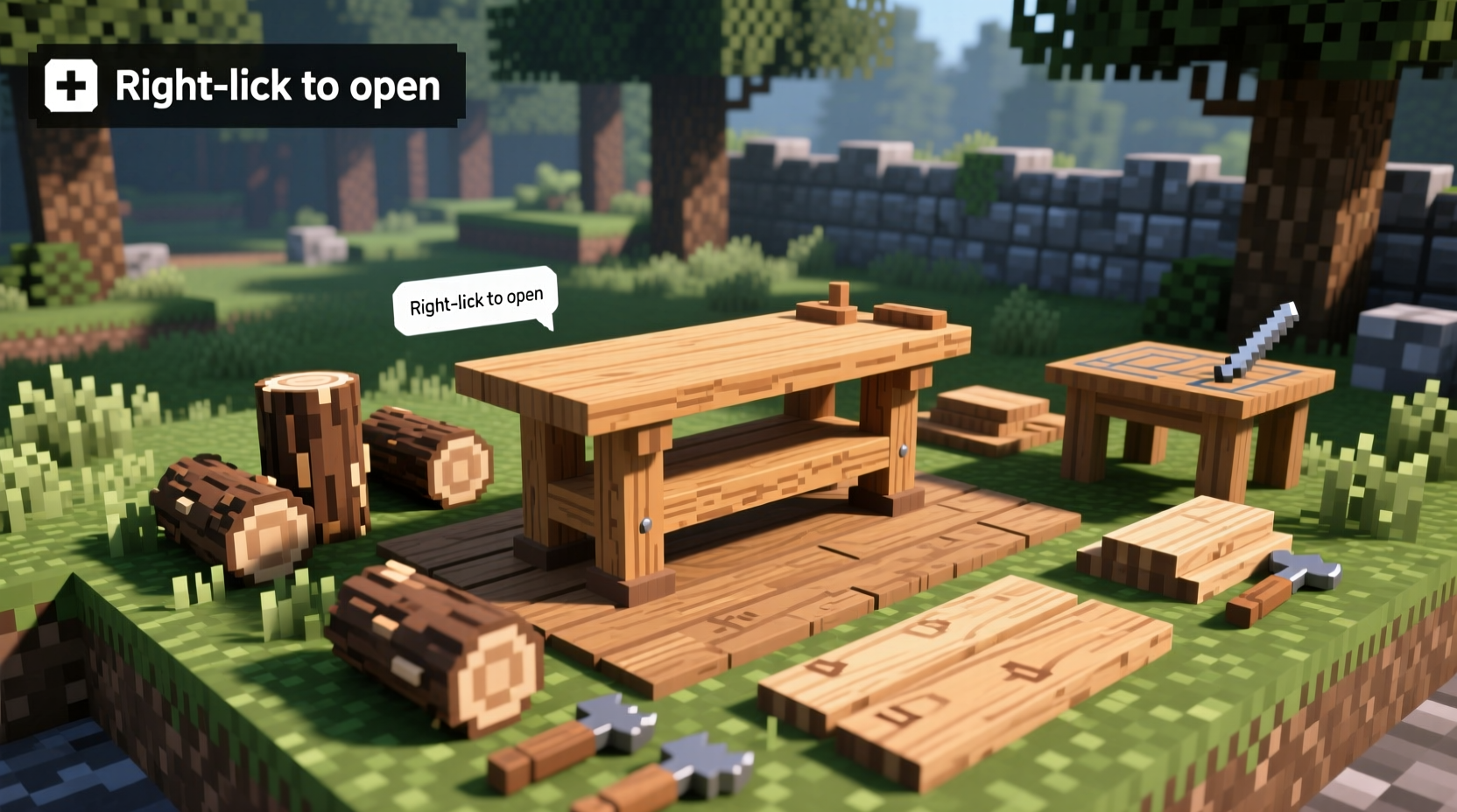 how to make a crafting bench in minecraft