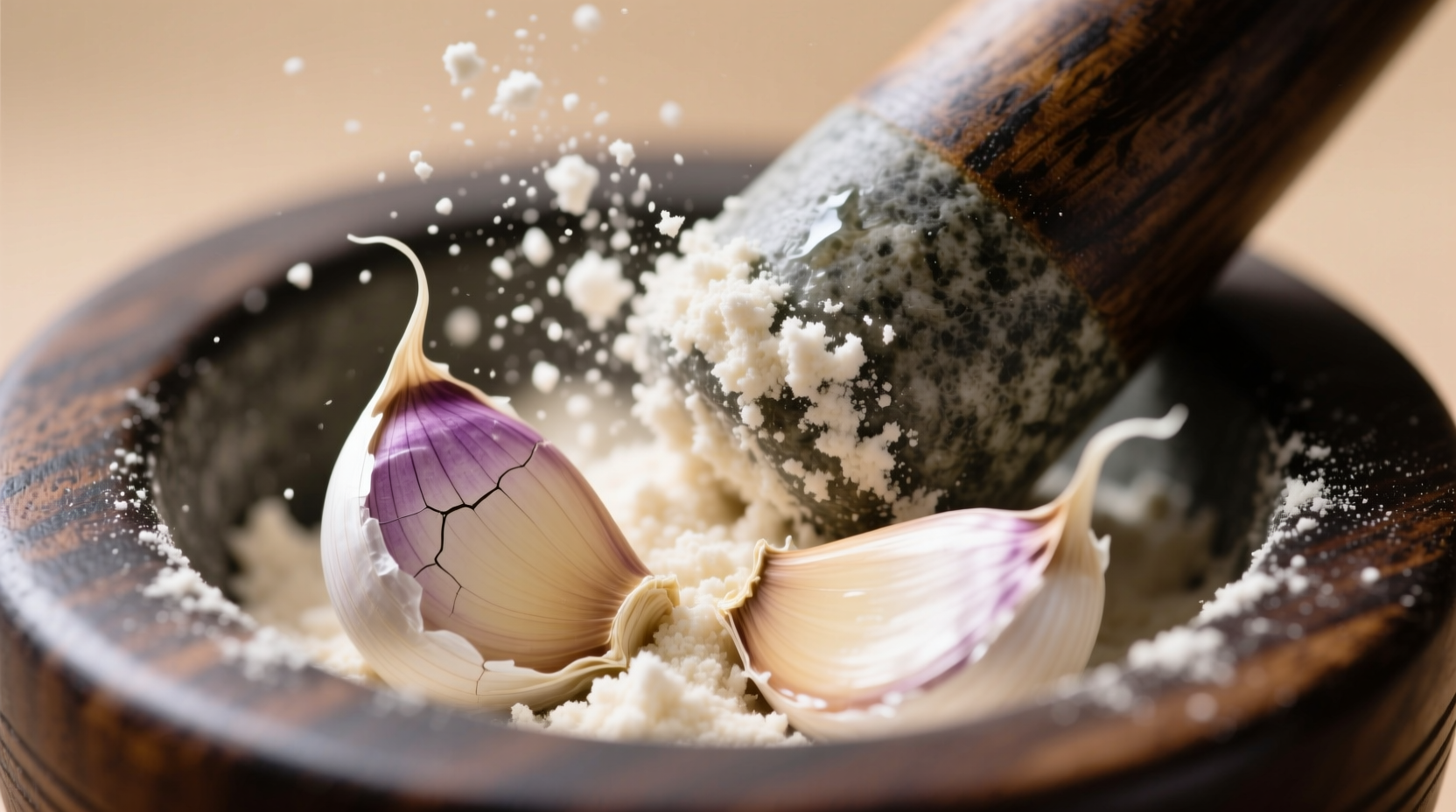 2 garlic cloves to powder