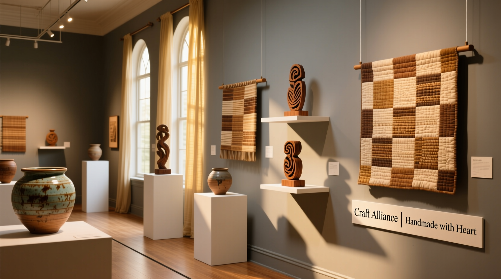 Group exhibition of handmade crafts at Craft Alliance gallery